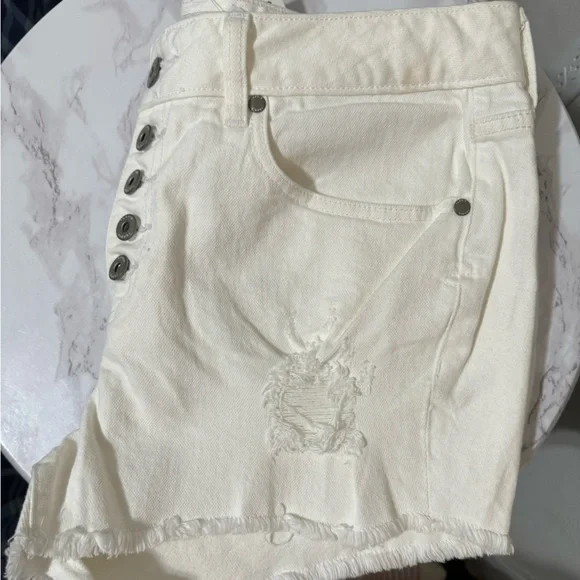 Torrid Women's White Distressed Shorts - Picture 2 of 5